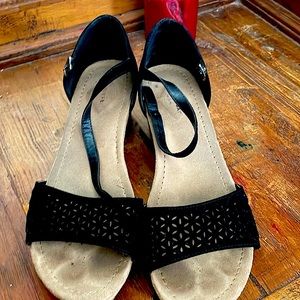 Sandal Wedges, Black, Womenswear 8.5.
